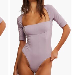 NWT Free People Everly Square Neck Bodysuit